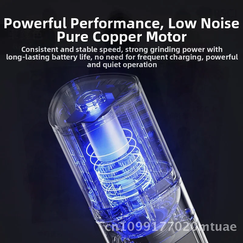 

Portable Electric Coffee Bean Grinder USB Rechargeable Wireless Manual Adjustable Thickness Black & White Modern Minimalist