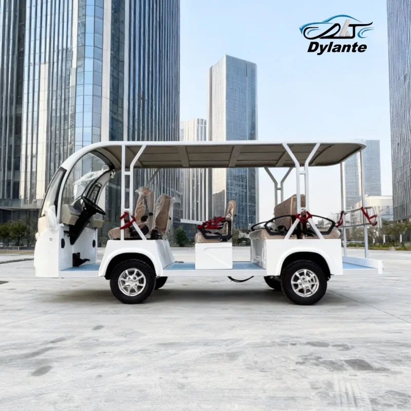 حافلة سياحية ذات أربع عجلات ذات مناظر طبيعية خلابة، سيارة كهربائية لمشاهدة معالم المدينة، سعر المصنع، حافلة ملعب لمنتجعات الشاطئ للسياح TranSporTing #6