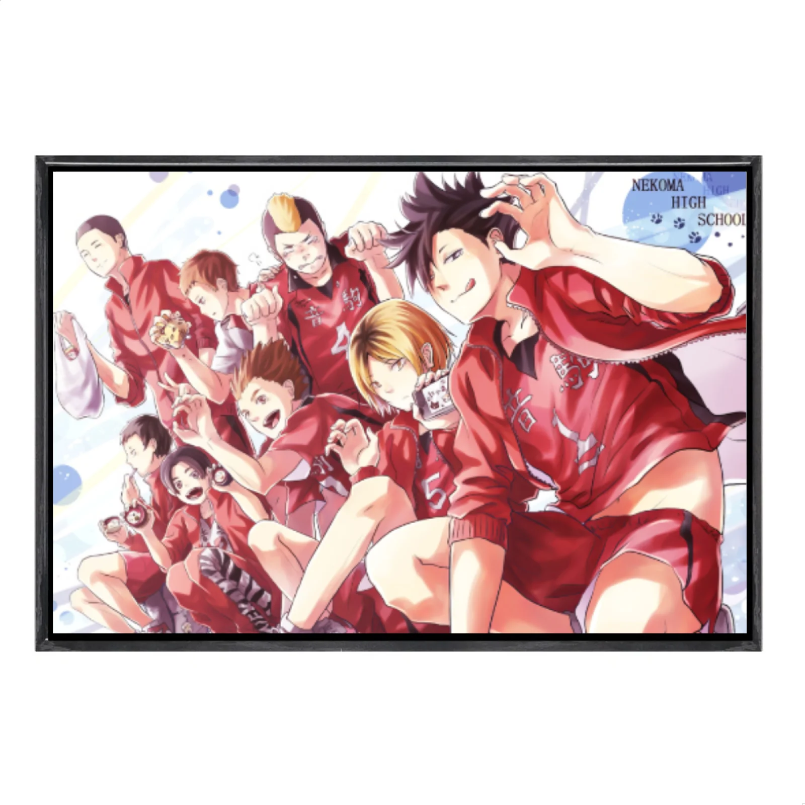 

Japanese Manga Multi-Size Canvas Poster Double Framed Wall Art, Haikyuu Home Decor for Living Room Bedroom