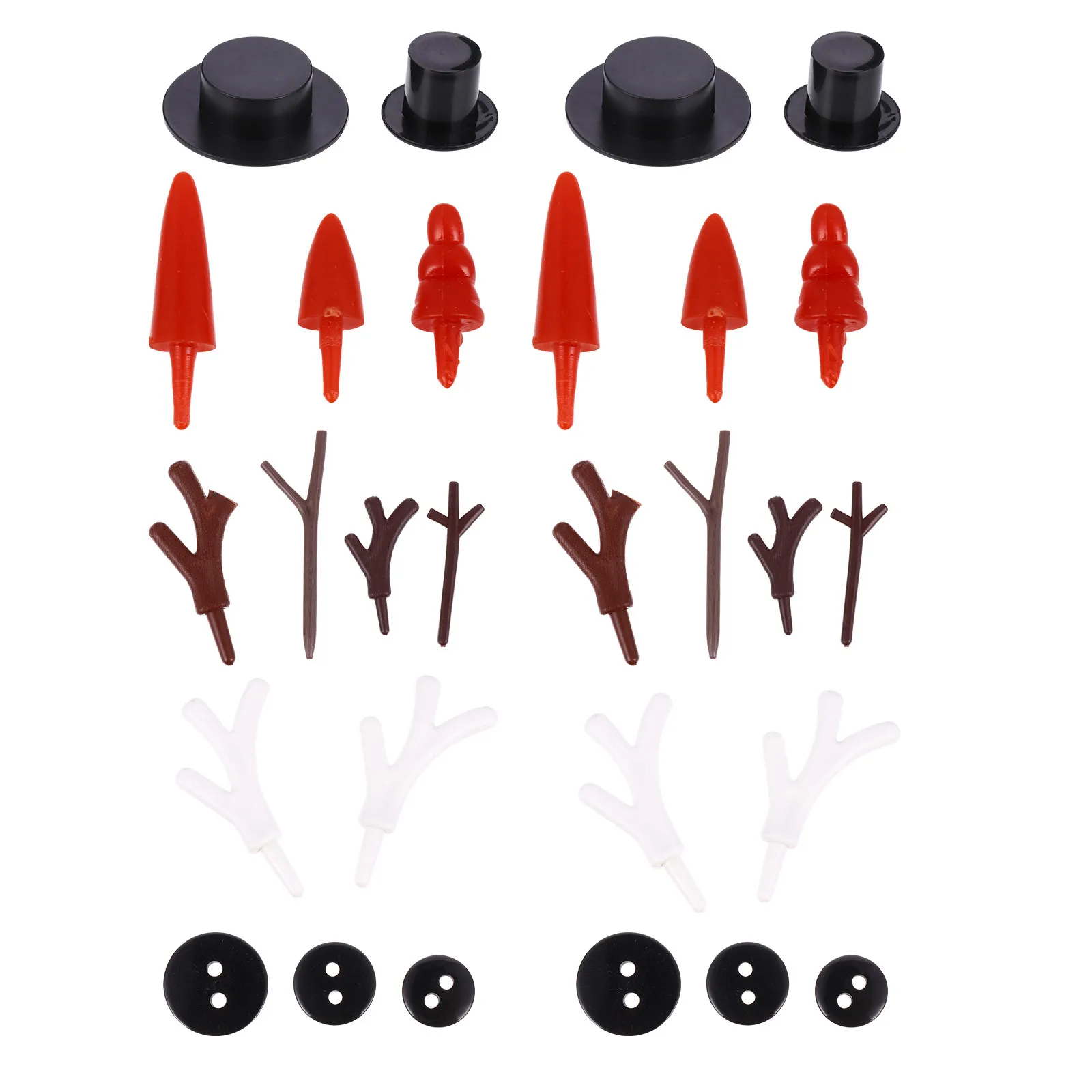 260Pcs Christmas Snowman Making Kit Premium Handmade Snowman Accessories Bright Attractive Design for DIY Decoration Crafting