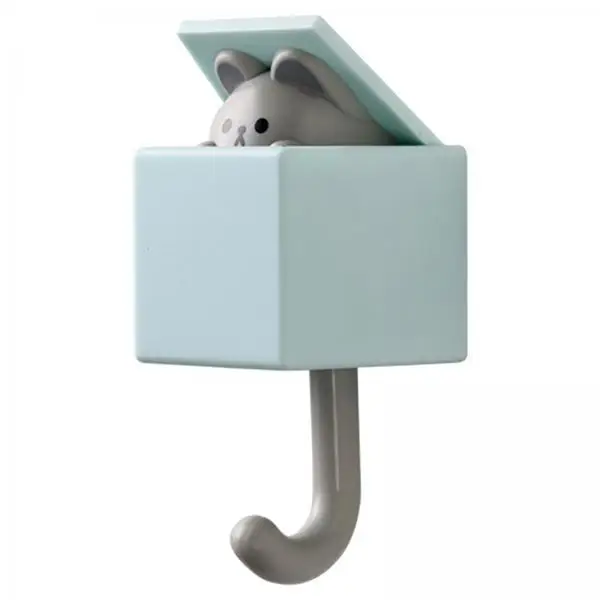 Adhesive Hooks Heavy Duty Cartoon Animal Wall Mounted Key Towel Coat Organizer for Living Room Kitchen Bathroom Closet