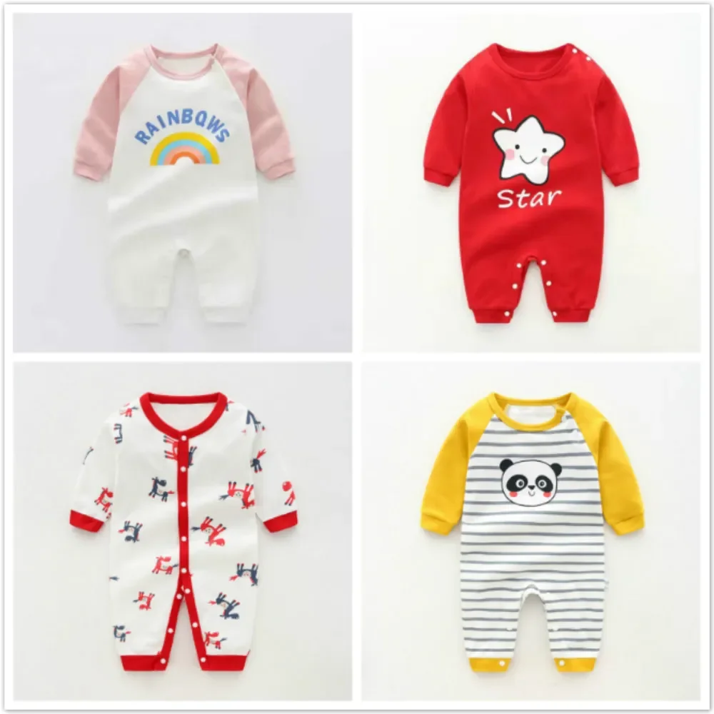 

Baby Jumpsuits Animals Rainbow Autumn Long Sleeve Romper Baby Cotton Newborn 0-24months Boys Girls Outfits Infant Spring Clothes