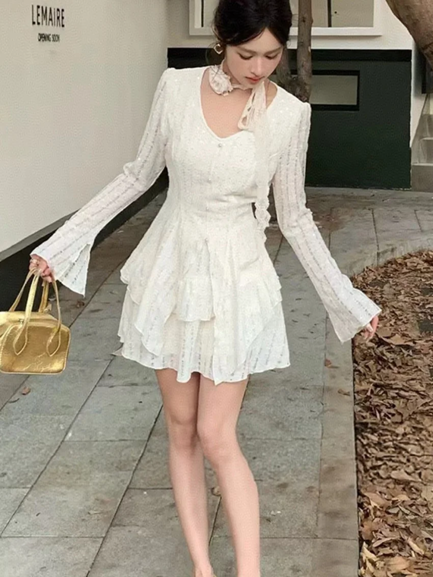 Alien Kitty 여름 니트웨어 정장 여성 v 넥 슬림 피트 코트 세련된 2025 부드럽고 우아한 Office Lady New High Street 미니 스커트 세트