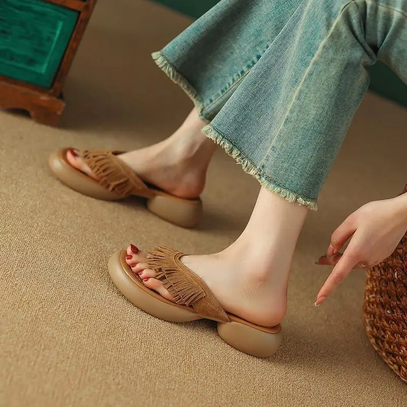 

Summer 2024 Women's Versatile High-Heeled Sandals Briti Sle Outdoor Casual oes Leather Upaded Version Ankle Strap