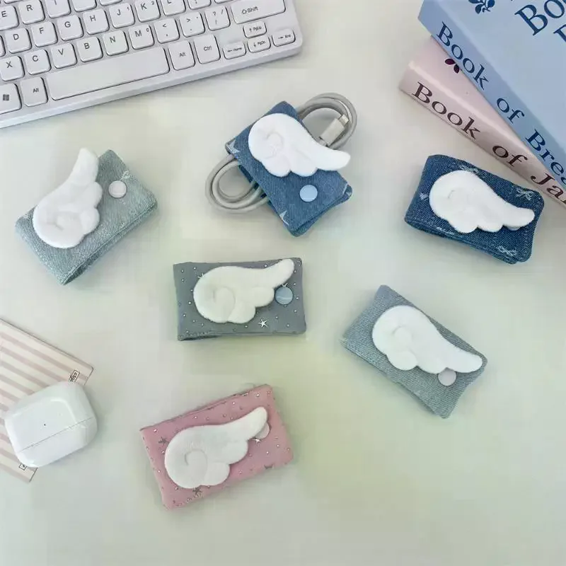 Fabric Cable Organizer - A Portable Cable Winder And Earphone Cable Organizer For Convenient Travel Use