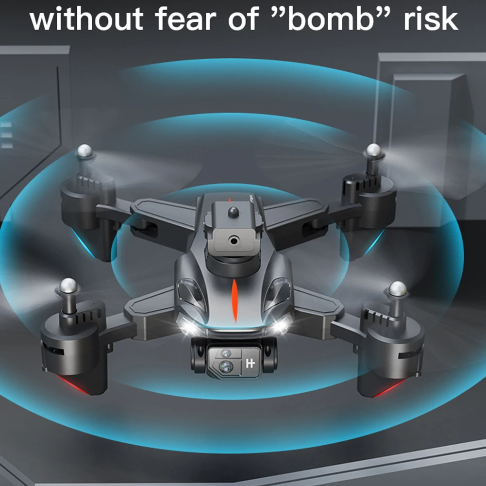 Drone lensa tunggal/ganda, Quadcopter pengaturan kecepatan balik 360 ° dengan kotak penyimpanan untuk ulang tahun