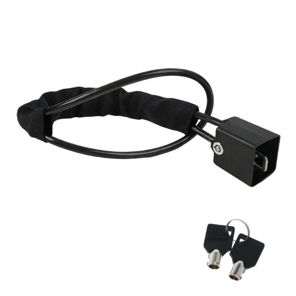 Sturdy Lock Car Steering Wheel Lock Bold Steel Cable Steel Rope Steering Wheel Lock with 2 Keys Security