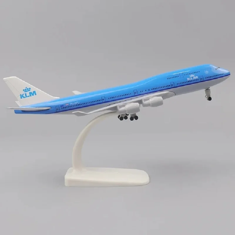 20CM KLM Royal Dutch Boeing 747 Plane Model Airplane Model Aircraft Model 1:300 Diecast Metal planes toys Collect