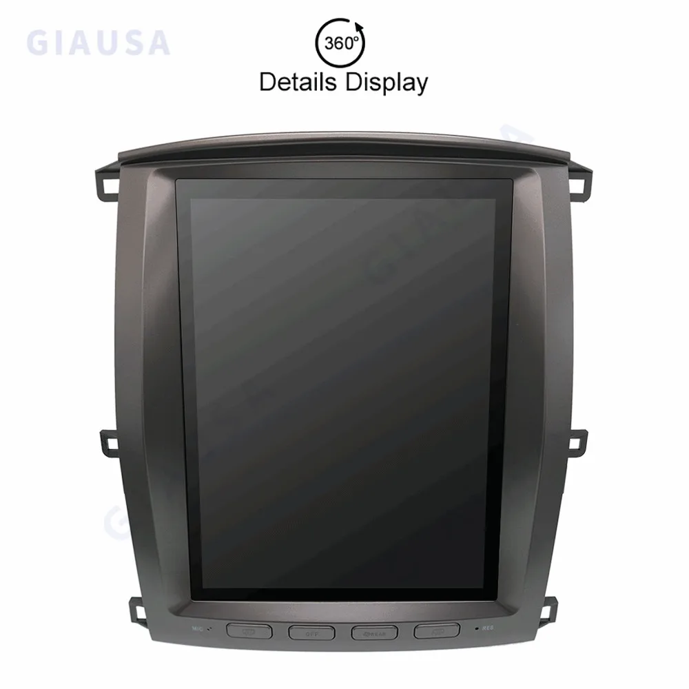 Android 13 PX6 Tela Vertical para Toyota Land Cruiser LC100 2002-2007, Unidade Principal Leitor Multimídia, Navegação GPS Do Carro, Auto Rádio