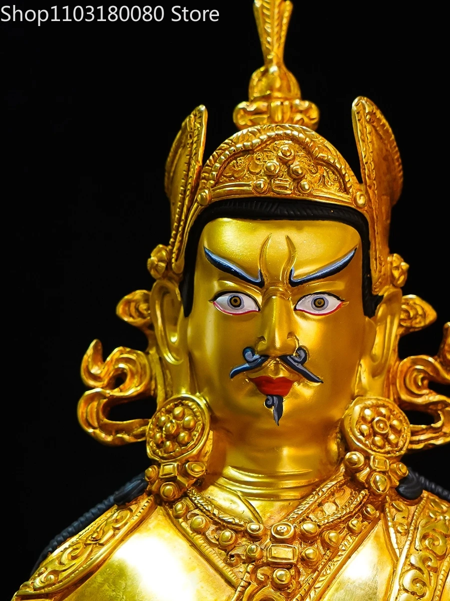 Copper gilding Padmasambhava buddha statue Tibet Guru Rinpoche sculpture,34cm,20cm