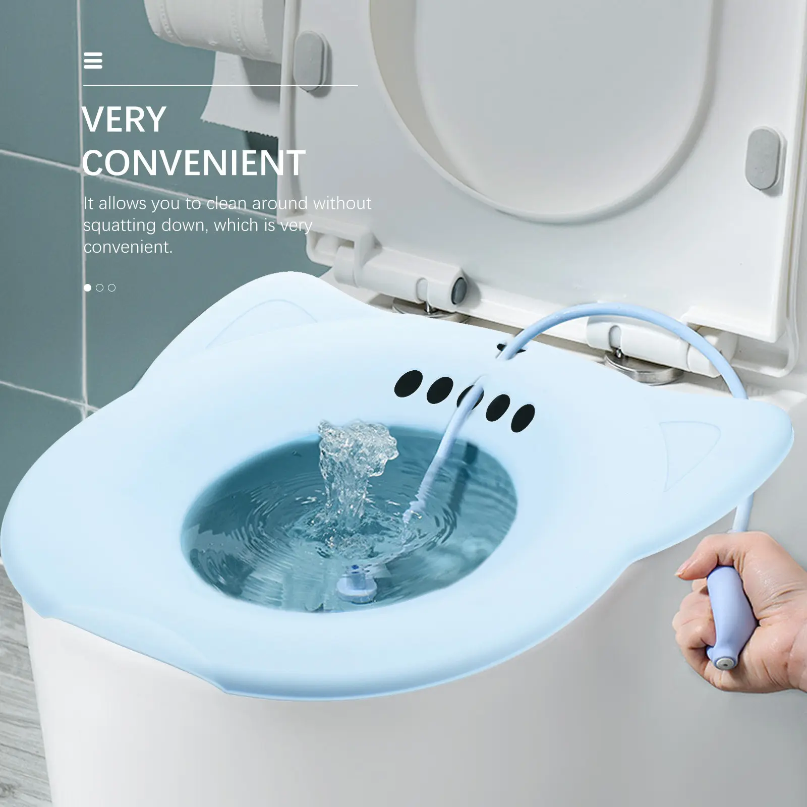 

Складная ванночка для сидячих ванн, накладка на унитаз, из высококачественного полипропилена, гипоаллергенная, с гладкими краями, удобна для послеродового периода