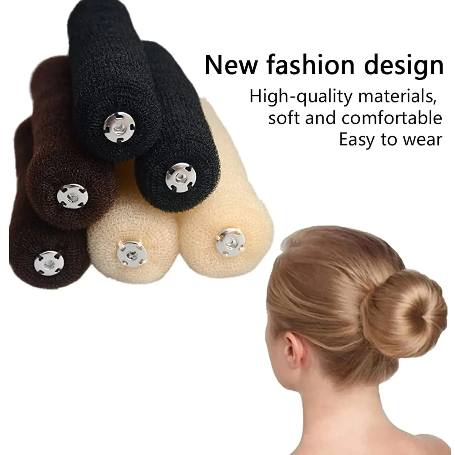 Hair Bun Maker Donut Magic Foam Sponge Easy Big Ring Hair Styling Tools Elastic Polyester Hair Band Accessories Для Волос