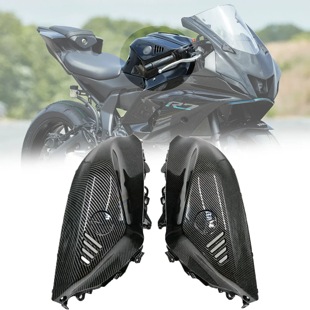 For YAMAHA YZF R7 R 7 YZF-R7 2021 2022 2023 Motorcycle Front Tank Gas Side Frame Fairing Cowl Carbon Fiber  Protective Plate