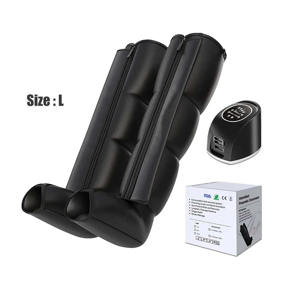 

Настраиваемые пневматические массажные сапоги для ног с 4 камерами – 3 режима волновой компрессии с 4 воздушными камерами для лимфодренажа
