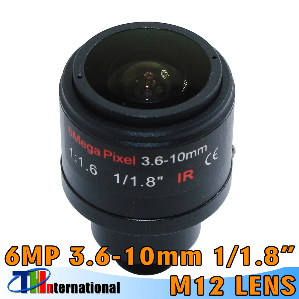 6MP 3.6-10mm Lens M12 F1.6 1/1.8