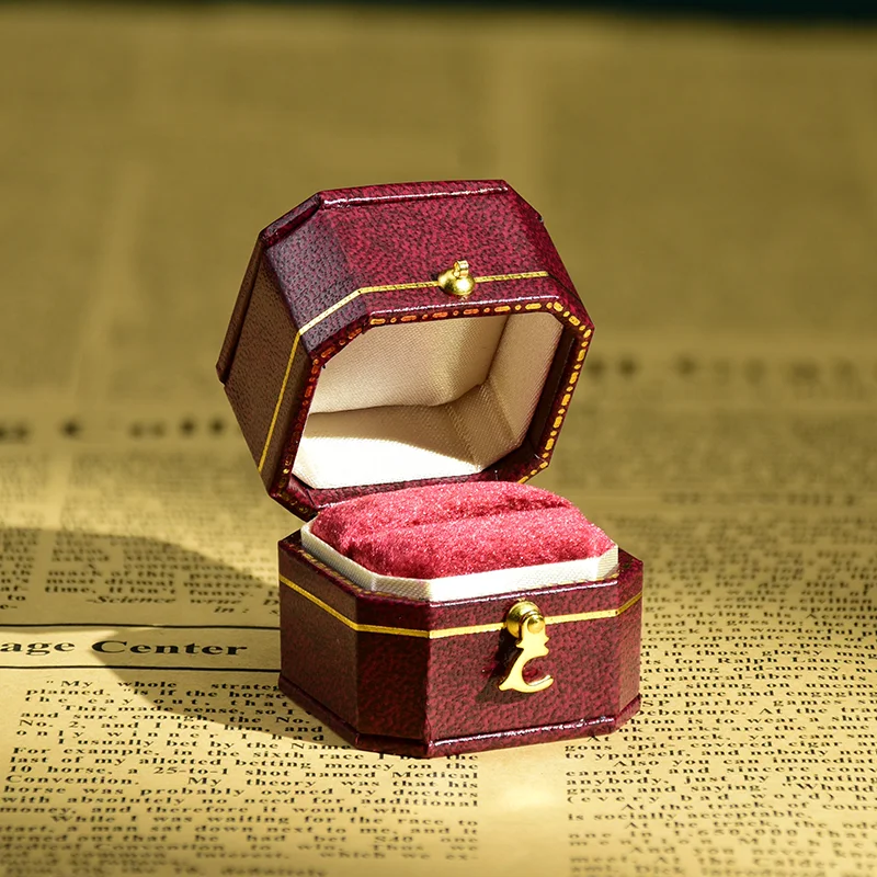 TAIMY Vintage Ring Box Handcrafted Wedding Antique Ring Box lassical Victorian Style Decor Mini Jewelry Box Ring Storage Case