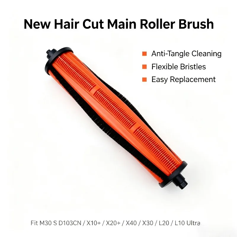 For Original Mijia New Hair Cut Brush forXiomi M30 S D103CN/ X10+ X20+ Dreame X40 / X30 /L20 / L10 Ultra Robot Main Roller Brush