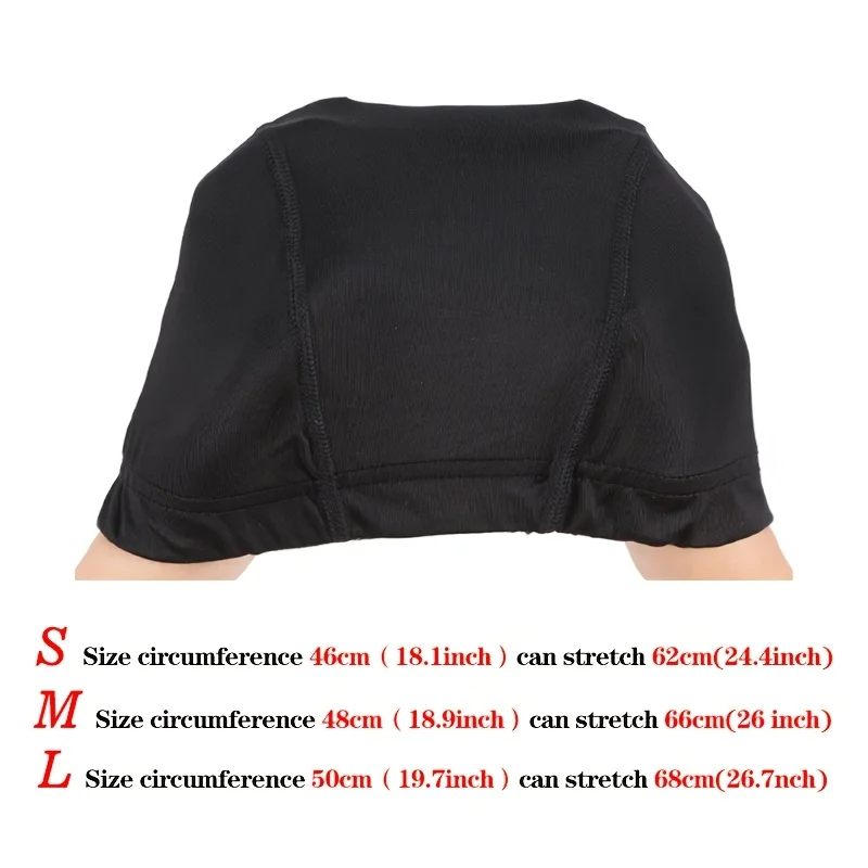 Black Wig Cap for Making Wigs - Stretchy Dome Mesh Wig Cap Soft Comfortable Hairnet, DIY Wig Tools Accessory, S-M-L Three Sizes