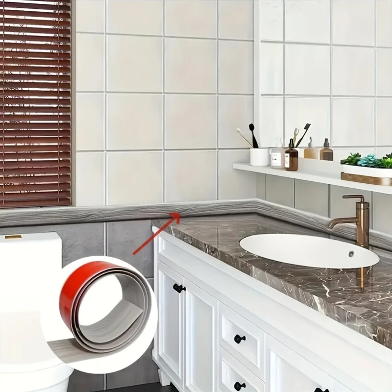 

1 self-adhesive transition strip for flooring - suitable for indoor wall and waistline decoration, elegant floor divider strip,