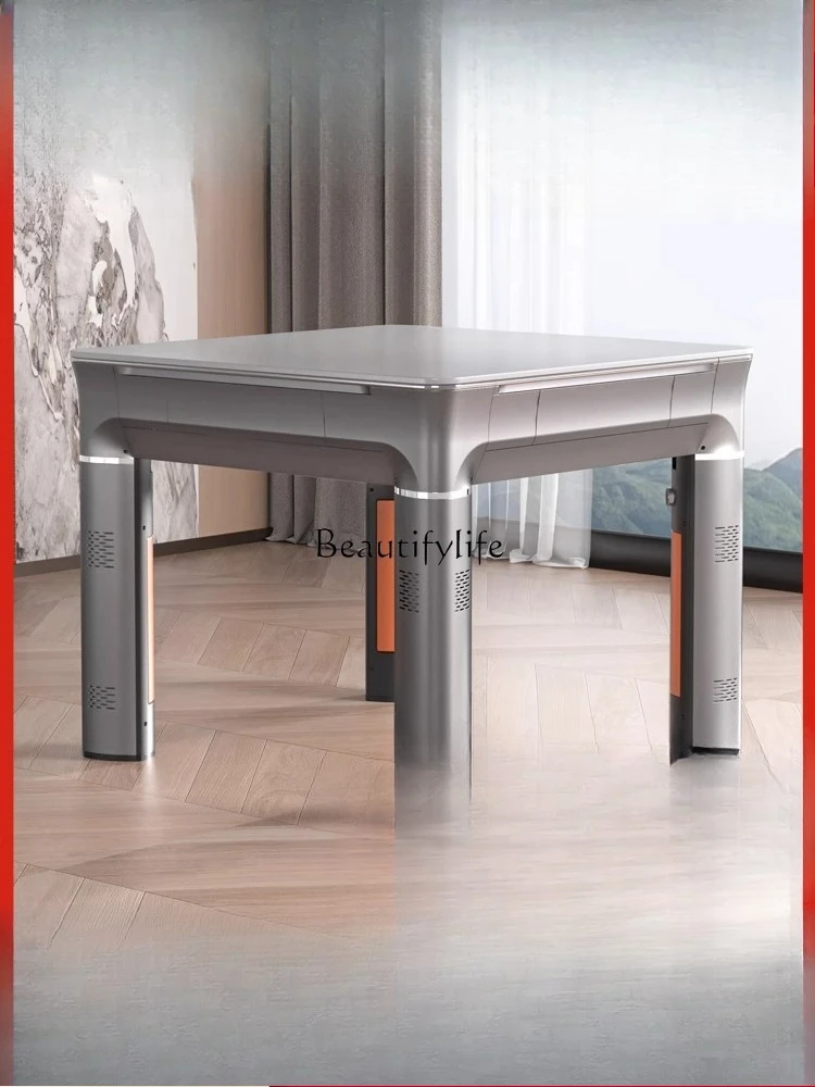 4*Four-sided heating dining table mahjong machine Automatic household dining table dual-purpose