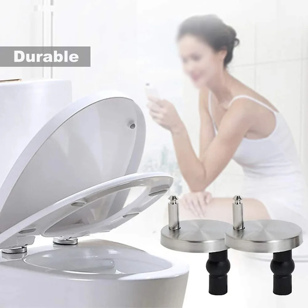2pc Toilet Cover Fixing Screw Hinge Accessories Top Fixing Blind Hole Fitting Kits Replacement Repair Toilet Seat Screws Nut Set