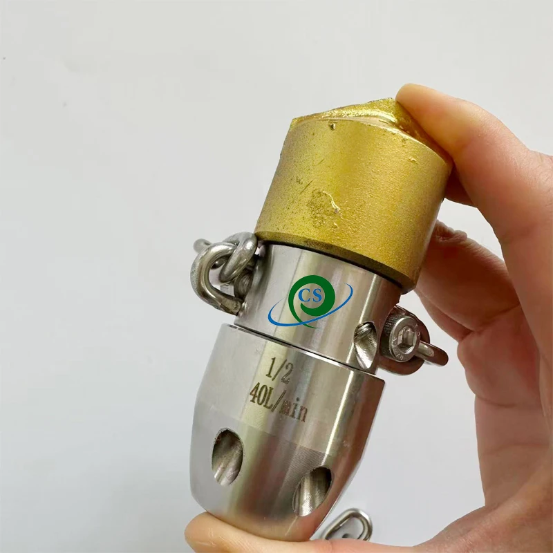CS High Pressure Sewer Pipeline Rotating Cleaning Chains Nozzle 0.65kg Sewage Sludge Blasting Drain Unblocking Water Jetter G3/8