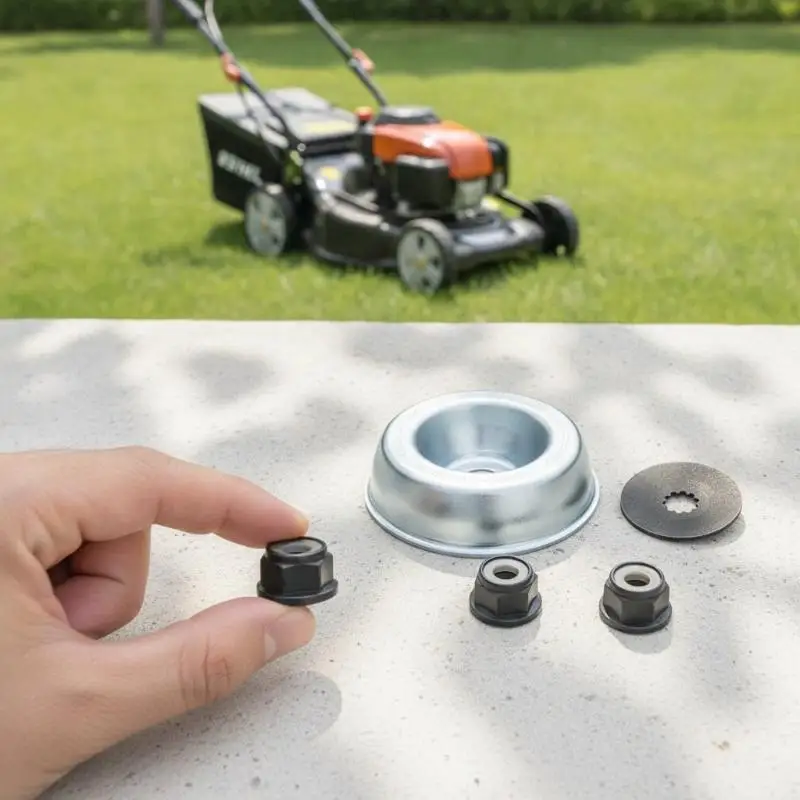 4pcs Metal Blade Fixing Kit With 2 Sizes Of Nuts Replacement For SFS120 200 250 56R 80 Strimmer Brushcutter Accessories
