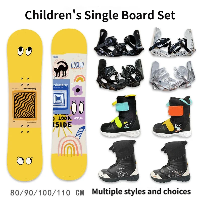 Wholesale Children's Snowboards Imported Custom Wooden Core Mountain Freestyle Skis Made in China Versatile Skis