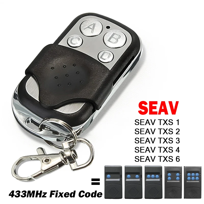 For SEAV TXS 1/2/3/4/6 Remote Control Duplicator Compatible With SEAV TXS1 TXS2 TXS3 TXS4 TXS6 433.92MHz Fixed Code Gate Opener