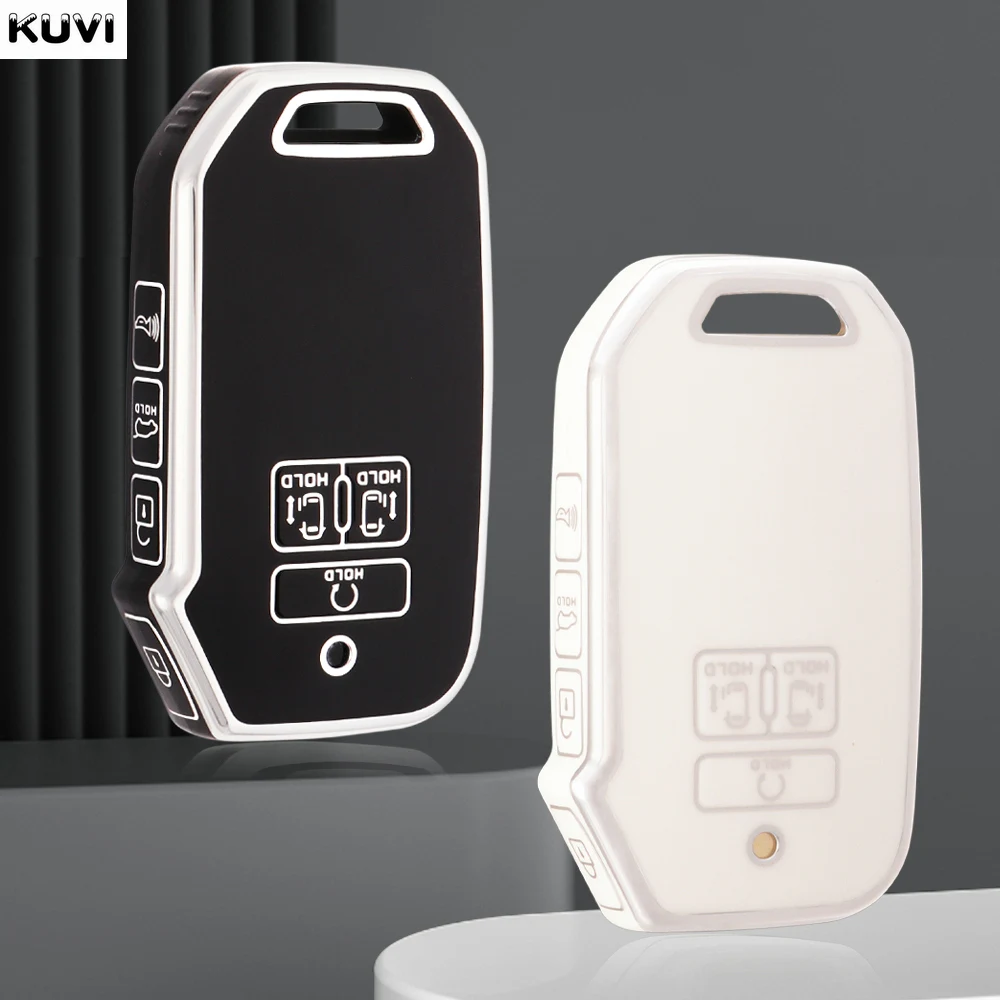 

TPU Car Remote Key Case Cover Shell Fob For Kia Carnival 2021 2022 Sedona Carnival KA4 EX SX LX Fiesta 2023 Keyless Accessories