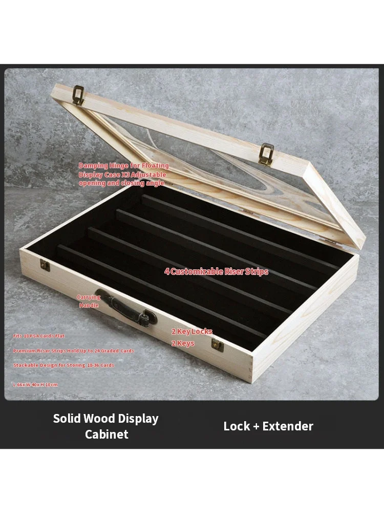 PTCG Gongbo Baoqui Star Card Display Stand for BGS PSA Graded Cards Wooden Exhibition Frame 62cm x 44cm Multilingual Support Rat view 2