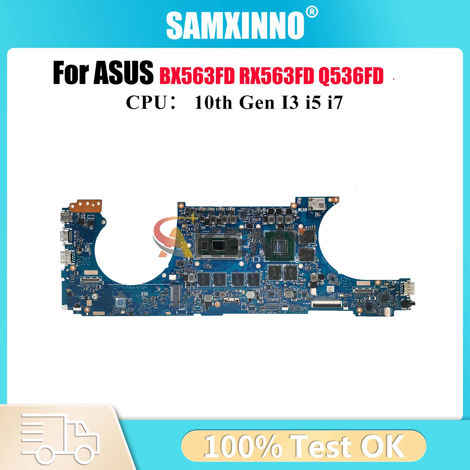 

UX563FD Laptop Motherboard For ASUS ZenBook RX563FD UX56FD Q536FD UX563 BX563FD UX56FA Notebook Mainboard With 10th Gen I3 i5 i7