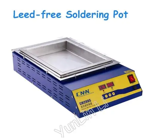 CM- 280S Lead-free Double digital Solder Pot Soldering Soldering Desoldering Bath 280*200*45mm 21.2KG 2000W