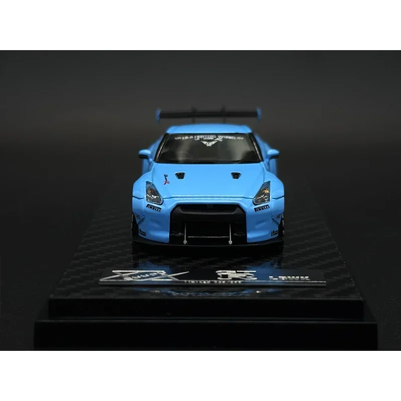 404 Fehler 1:64 lbwk gtr r35 hellblaues Harz Druckguss Auto Modell Miniatur spielzeug