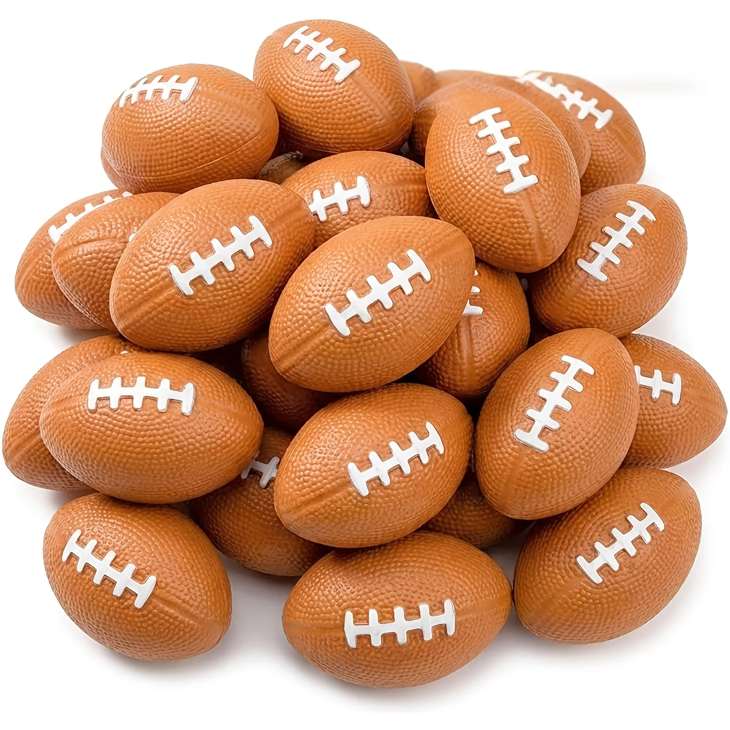 6Pcs Mini Football Stress Balls 1.93 Inch Soft Foam Anxiety Relief Toys Party Favors
