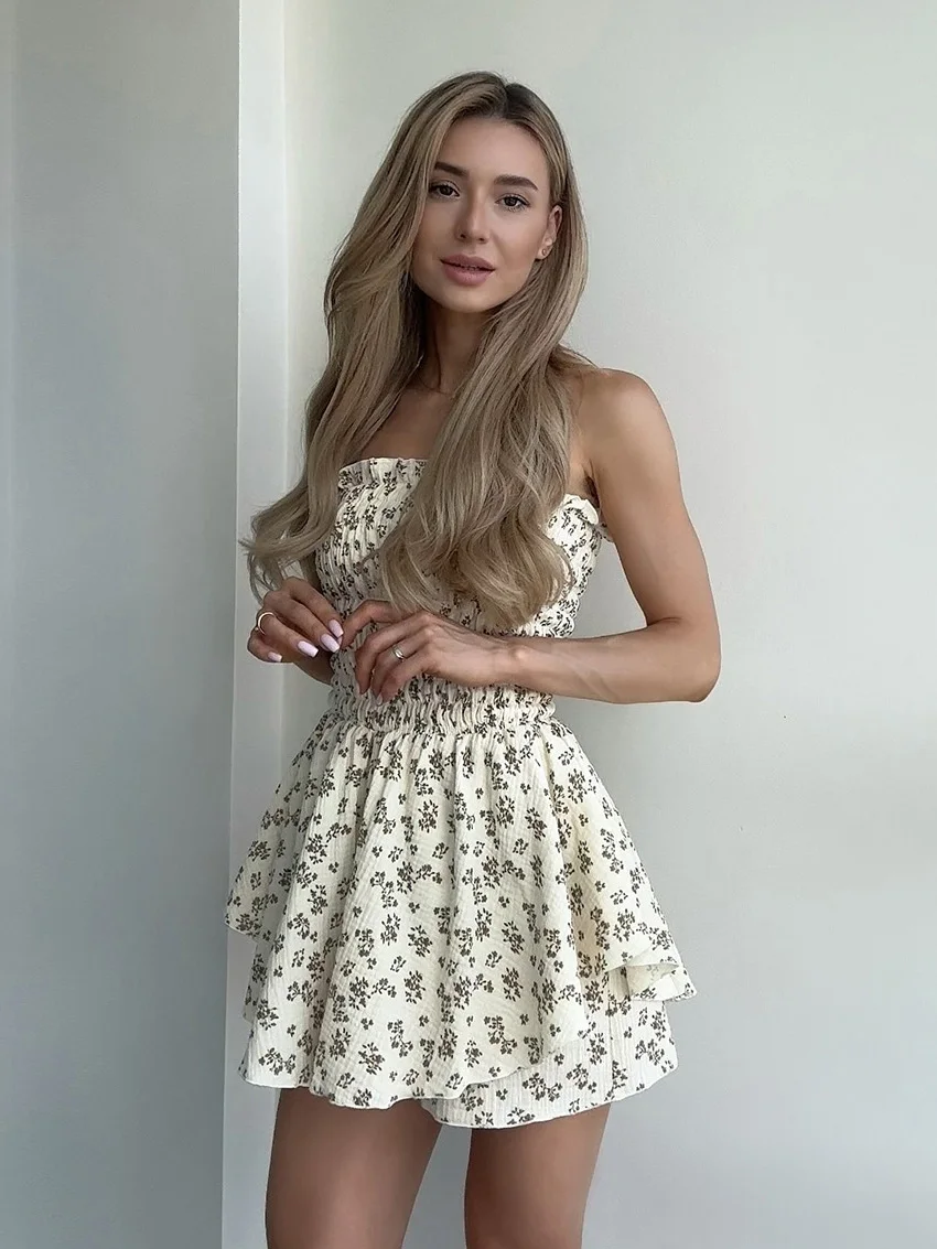 

Marthaiqiqi хлопковый женский комплект ночного белья, пижамы без бретелек, ночная рубашка с открытой спиной, ночные рубашки с вырезом на шее, шорты, одежда для сна с принтом, костюмы