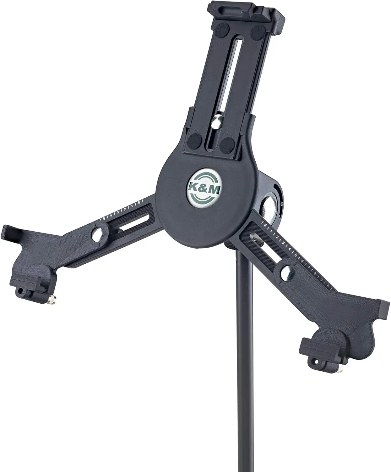 

Universal Tablet Holder for Mic Stand - Switch Landscape to Portrait - Professional Grade for Musicians - Studio or Home Use