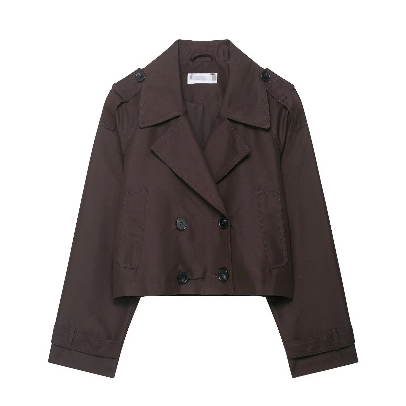 

New Autumn/Winter Fashion Casual Long Sleeve Turn-down Collar Double Breasted Solid Color Slim Fit Jacket,2 Colors