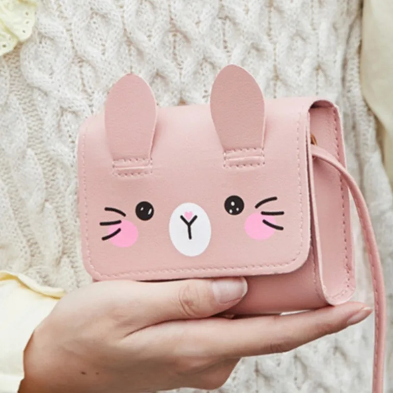 Children\'s Mini Handbags Cute Kids Coin Purse Wallet Fashion Princess Baby Girls PU Leather Small Shoulder Crossbody Bag NEW