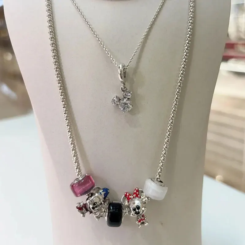 جديد ديزني ميكي ميني مطرز مارفل Lron رجل سحر بلاتا دي لي 925 الأصلي صالح سوار DIY بها بنفسك صنع المجوهرات هدية المرأة #6