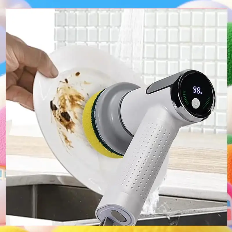 

Electric Cleaning Brush, Wireless & Rechargeable, High-Speed Rotation For Kitchen, IPX7 Waterproof, Type-C Charging-ABUA