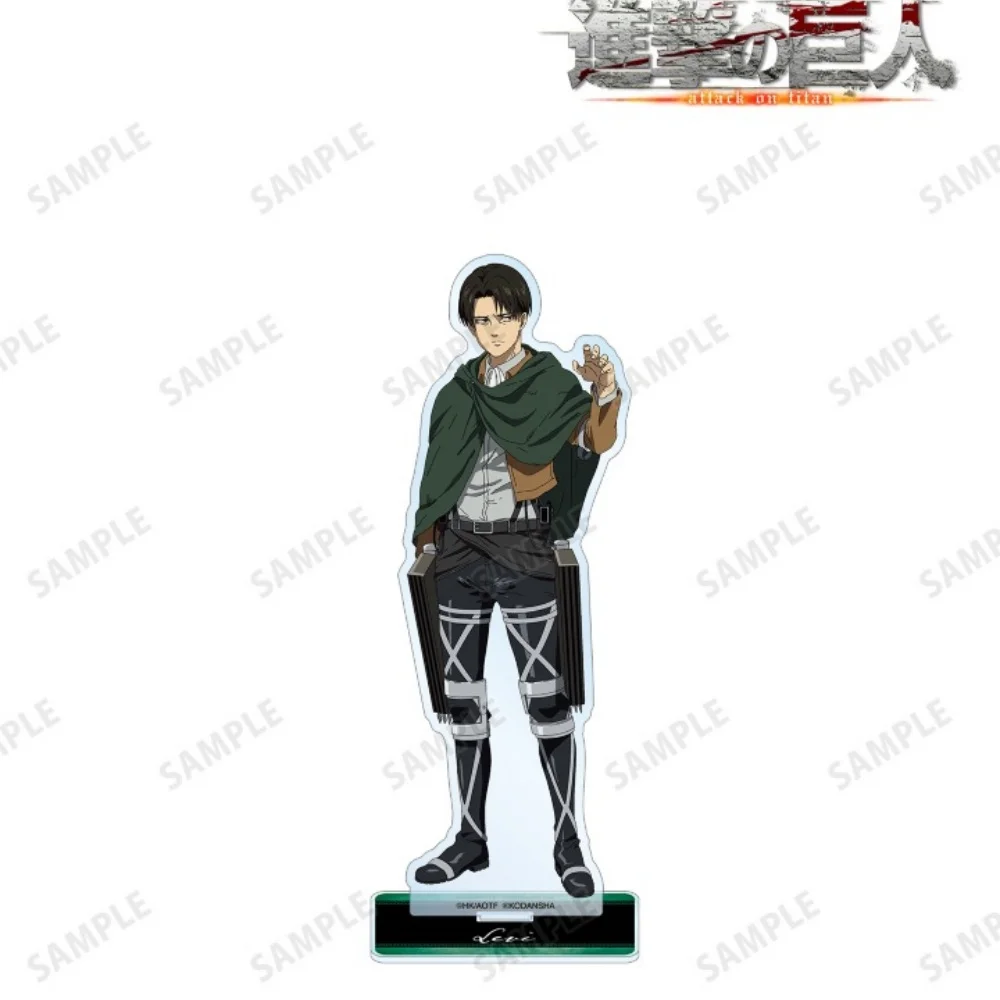 Erwin Hanji Eren Levi Anime Acrylic Stand Figure 15cm Attack on Titan AOT Keychain Desk Decoration Horse Riding Standing Plate