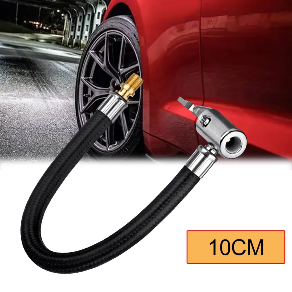 Bike Motorcycle Car Tire Air Inflator Hose Inflatable Tube Hose Inflator Tube Connection Quick Inflation Chuck Locking Air Chuck