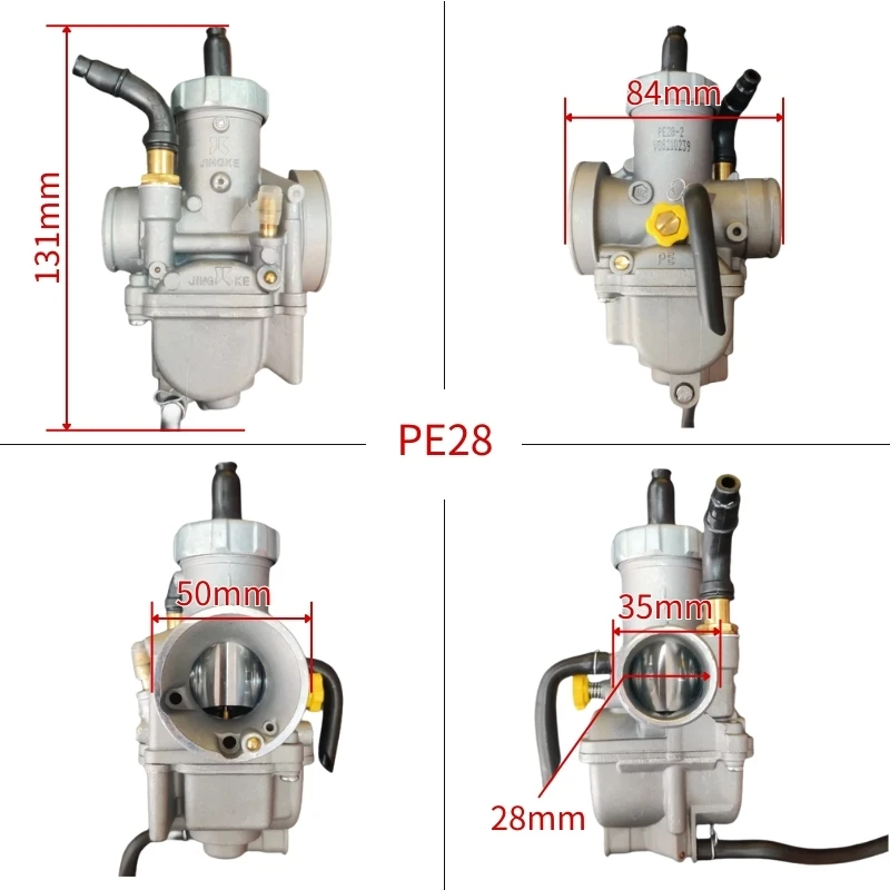 JINGKE تعديل دراجة نارية المكربن PE28 شبح النار RSZ NSR150 GY6 JOG NSR125-150CC 2T 4-السكتة الدماغية المحرك الزنك أو النحاس المكبس