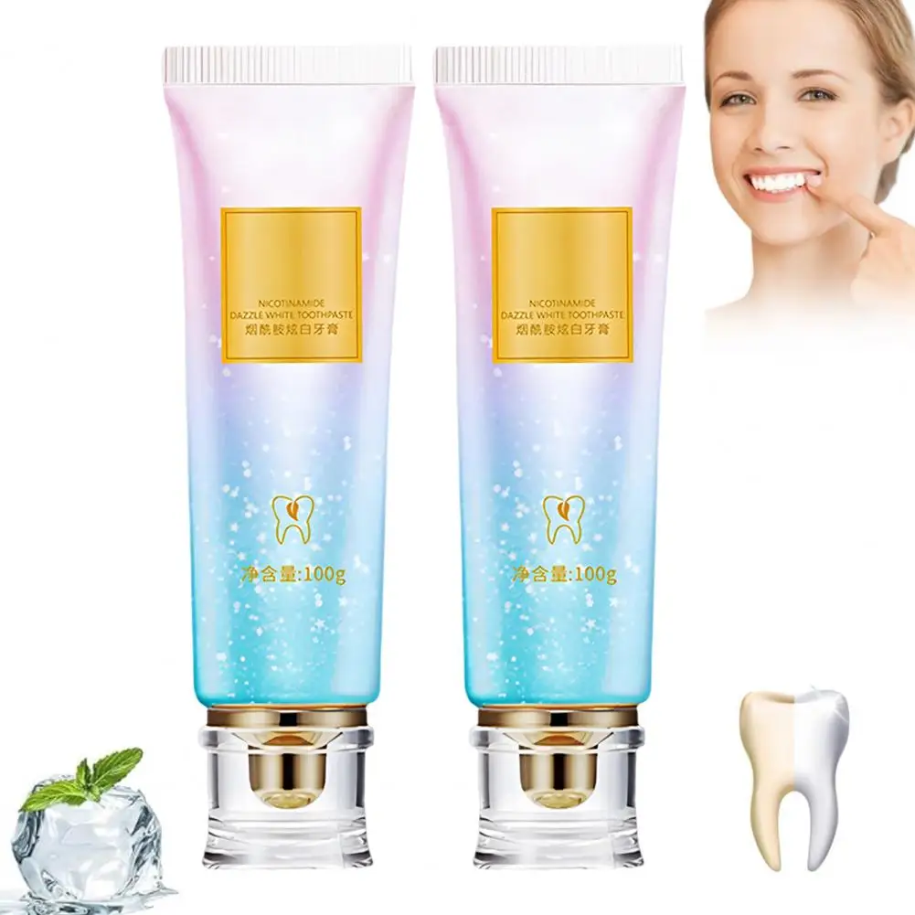 100G Nicotinamide Whitening Toothpaste Mints Flavor Freshening Breath Stain Removal Sensitive Teeth Brightening Toothpaste