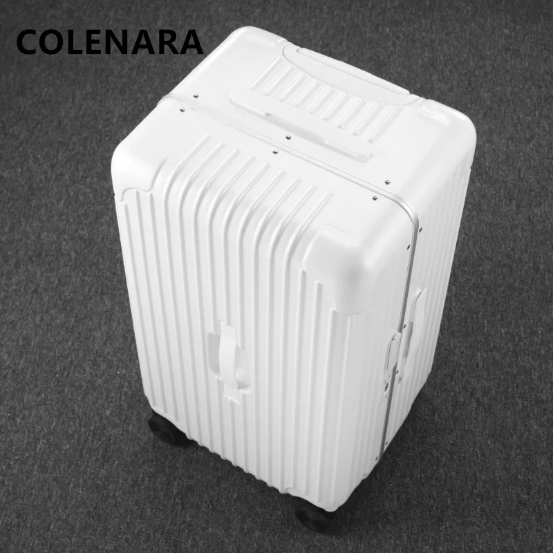 COLENARA Cabin Suitcase ABS+PC20 Inch Boarding Box 24“26”28 Large Capacity Aluminum Frame Trolley Case with Wheels Luggage