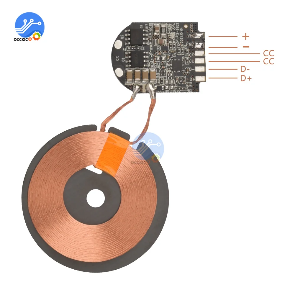 Circuito PCBA del trasmettitore del modulo del caricatore Wireless ad alta potenza da 15W per il supporto della bobina Qi ricarica rapida PD