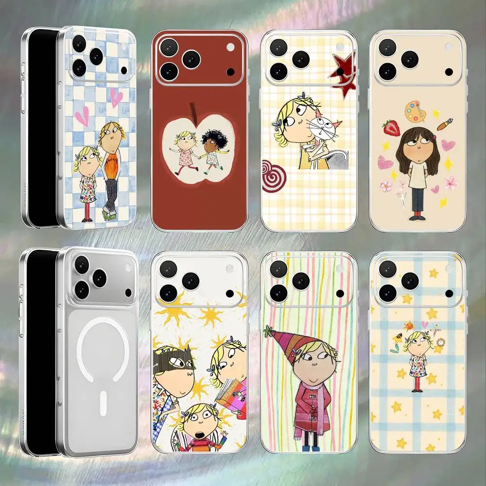 

C-Charlie and L-Lola Phone Case For iPhone 17,16,15,14,13,12,11,Pro,Max,Plus,E,Air,Mini Magnetic Frosted Clear