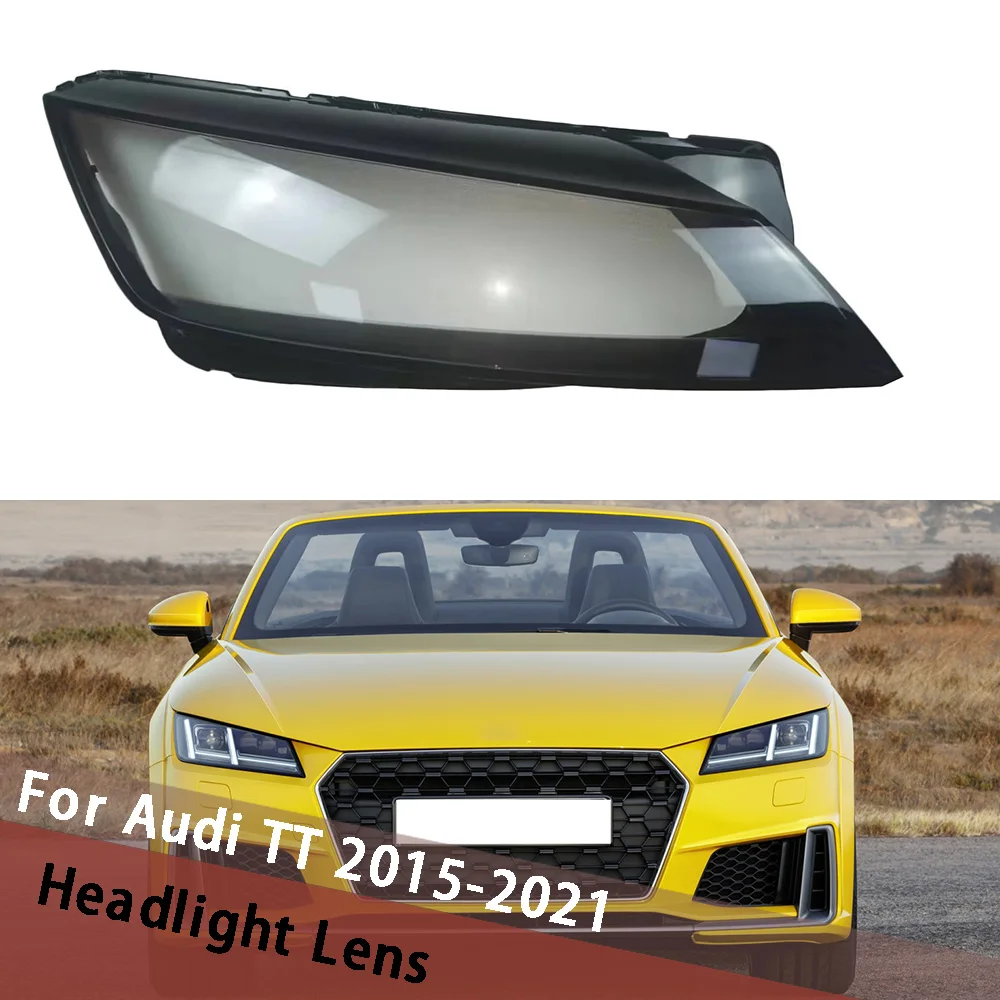 

For Audi TT 2015-2021 Car Headlamp Housing Transparent Lampshade Lampcover Shade Headlight Shell Lens Lamp Cover Plexiglass