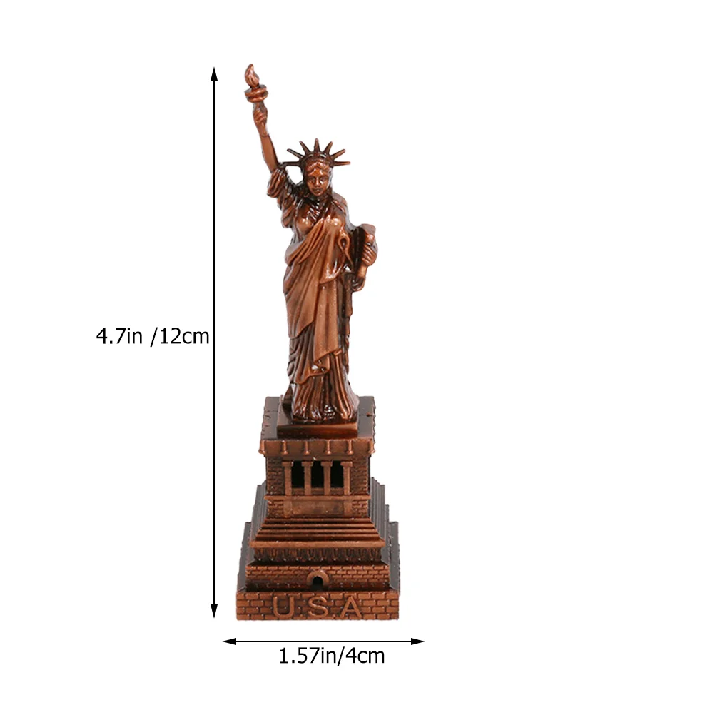 Statue of Liberty Model Garden Figurine Decor Tabletop Metal Ornaments Gift Choice Home Adornment Lighthouse Gifts